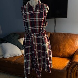 Torrid Multicolor Plaid Midi Dress